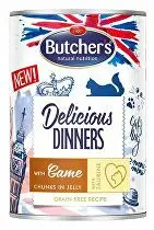Butcher s Cat Delic.Dinners zvěřina v želé konz. 400g