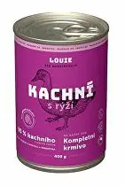 Louie Dog konzerva Kachní s rýží a prebiotiky 400g