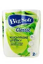Utěrky kuchyňské papírové Big Soft Classic 2vrstvé 2ks