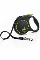 Vodítko FLEXI Black Design M pásek 5m/25kg zelená