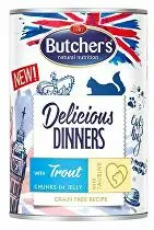Butcher s Cat Delic.Dinners pstruh v želé konz. 400g