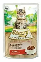 Stuzzy Cat kapsa Adult kousky hovězího 85g + Množstevní sleva