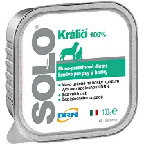 SOLO Coniglio 100% (králík) vanička 100g + Množstevní sleva dietní bašta