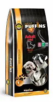 Puffins Dog Adult Mini Beef 1kg S masovou náplní