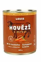 Louie Dog konz. Hovězí s mrkví a prebiotiky 800g + Množstevní sleva