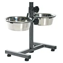 Psí bar na 2misky nerez 2,8l/24cm, nast.výška 50cm TR