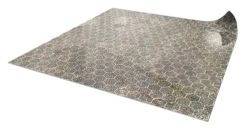 Herní podložka stíratelná dlažba - 50 x 50 cm - Hexagonová mřížka