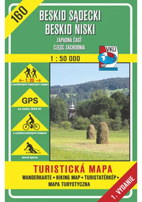 Beskid Sadecki, Beskid Niski  1:50 000 - turistická mapa č.160