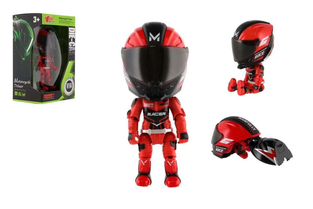 Teddies Figurka motorkáře ohebná - 12 cm
