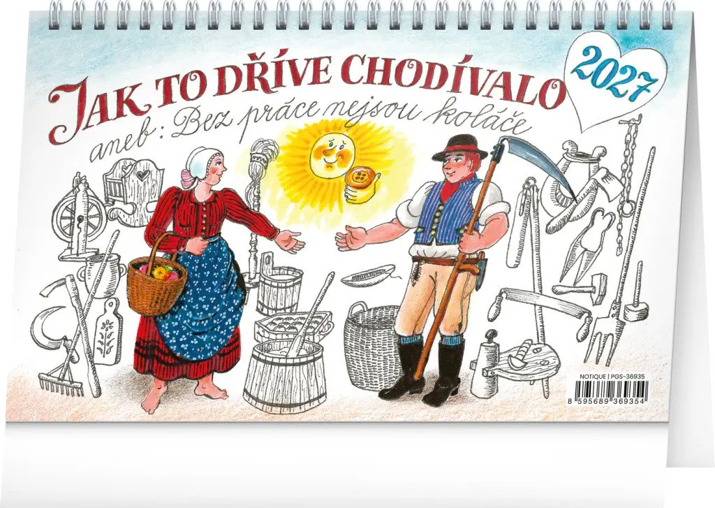NOTIQUE Kalendář 2027 stolní: Jak to dříve chodívalo..., 23,1 x 14,5 cm
