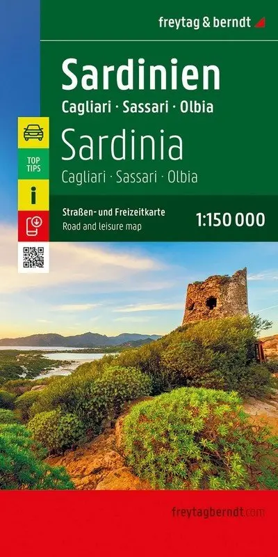 Sardinie 1:150 000 / automapa + volnočasová mapa