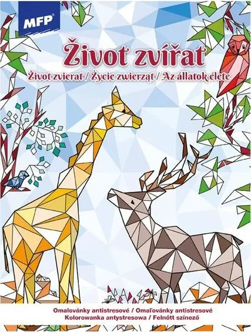 Antistresové omalovánky 210x290mm/32 stran - Život zvířat