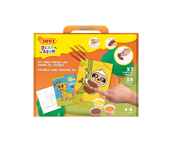 JOVI PLAY&FUN sada na malování pískem 12ks - Animals