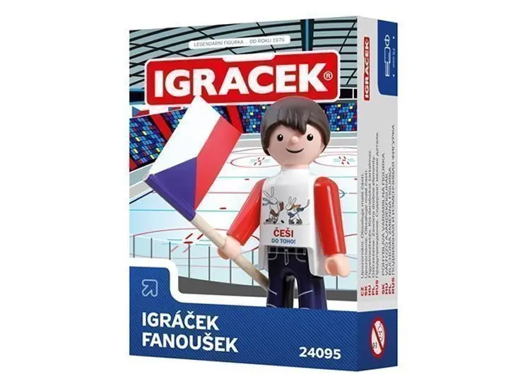 Efko IGRÁČEK - Fanoušek IV - Hokej 2015 - figurka s vlajkou