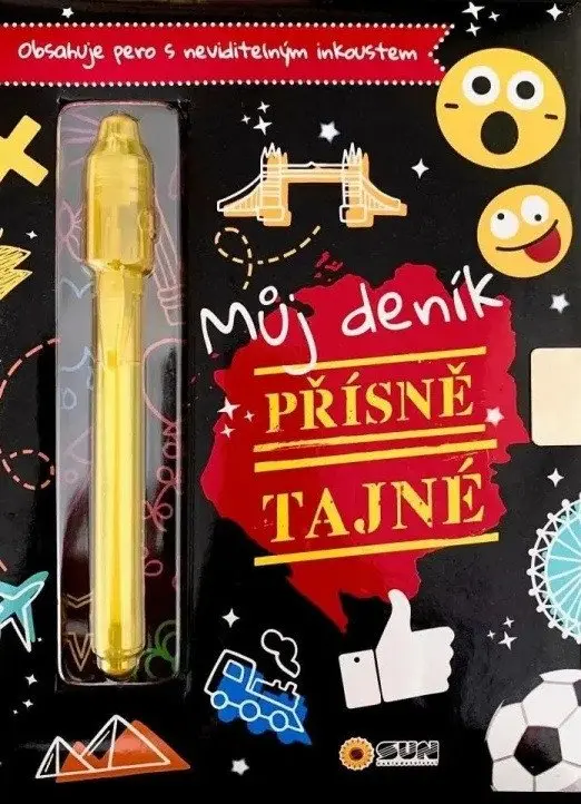 Můj tajný deník na klíček Přísně tajné (černý)