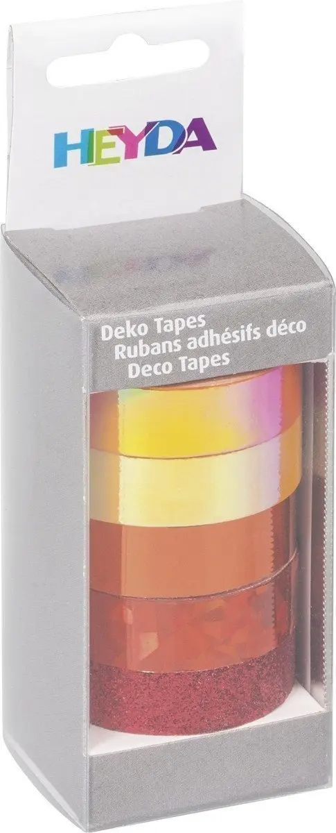 Páska lepící papírová - Lesk, glitr, hologram - Oranžová