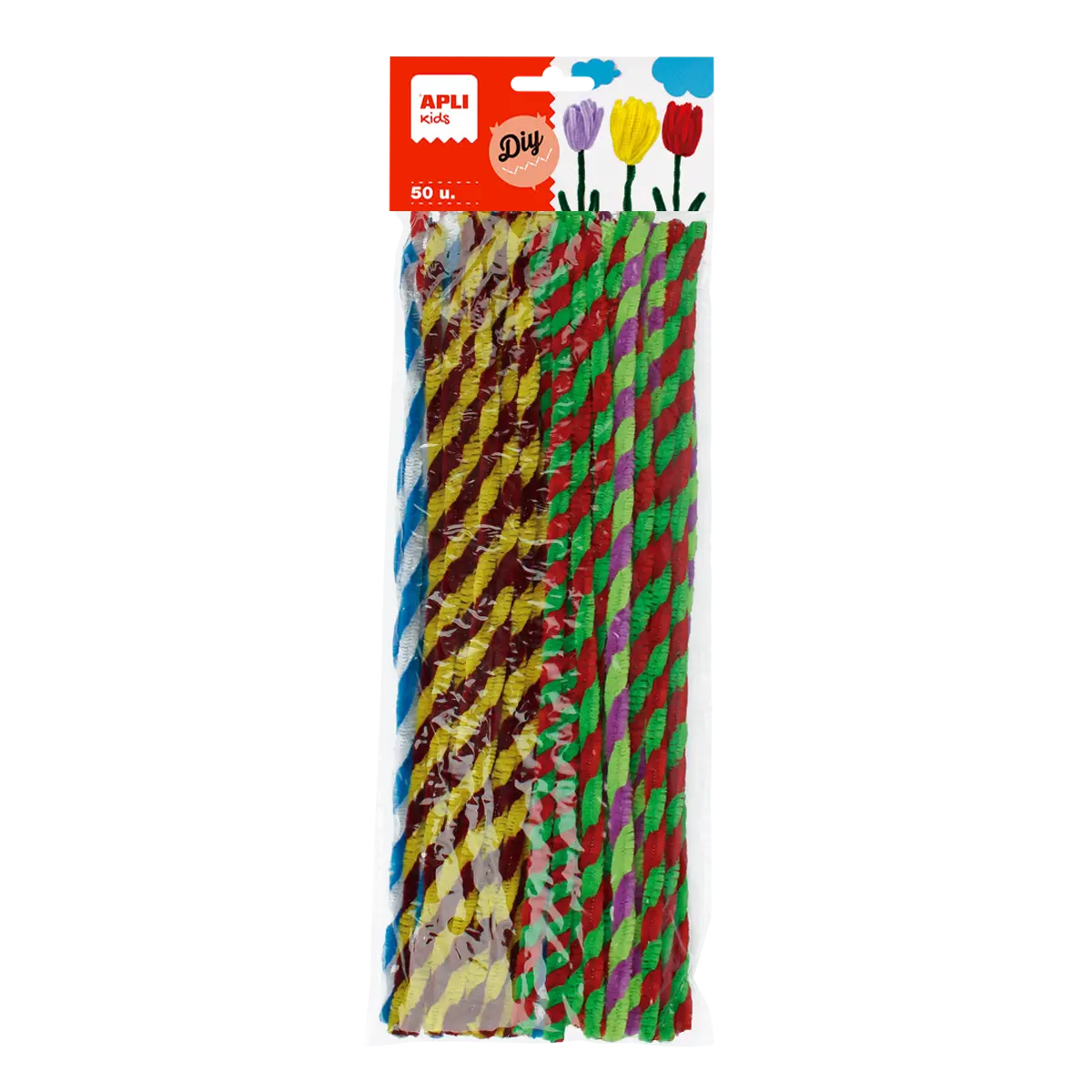 APLI modelovací drátky Twist 30 cm - mix kroucených barev 50 ks