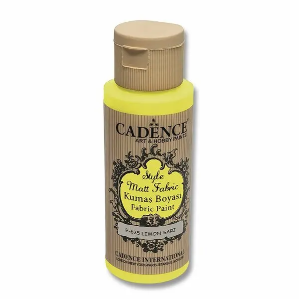 Textilní barva Cadence Style Matt Fabric - citrónová / 50 ml