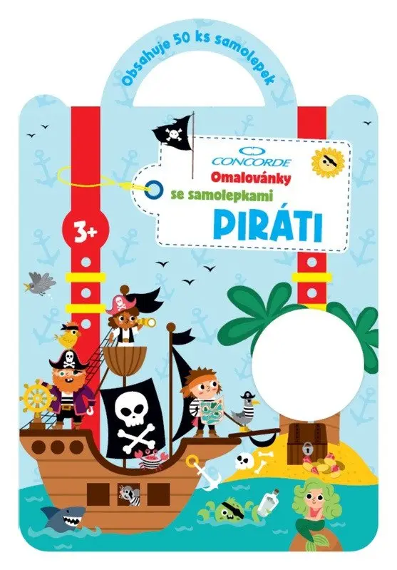 Omalovánky se samolepkami Piráti