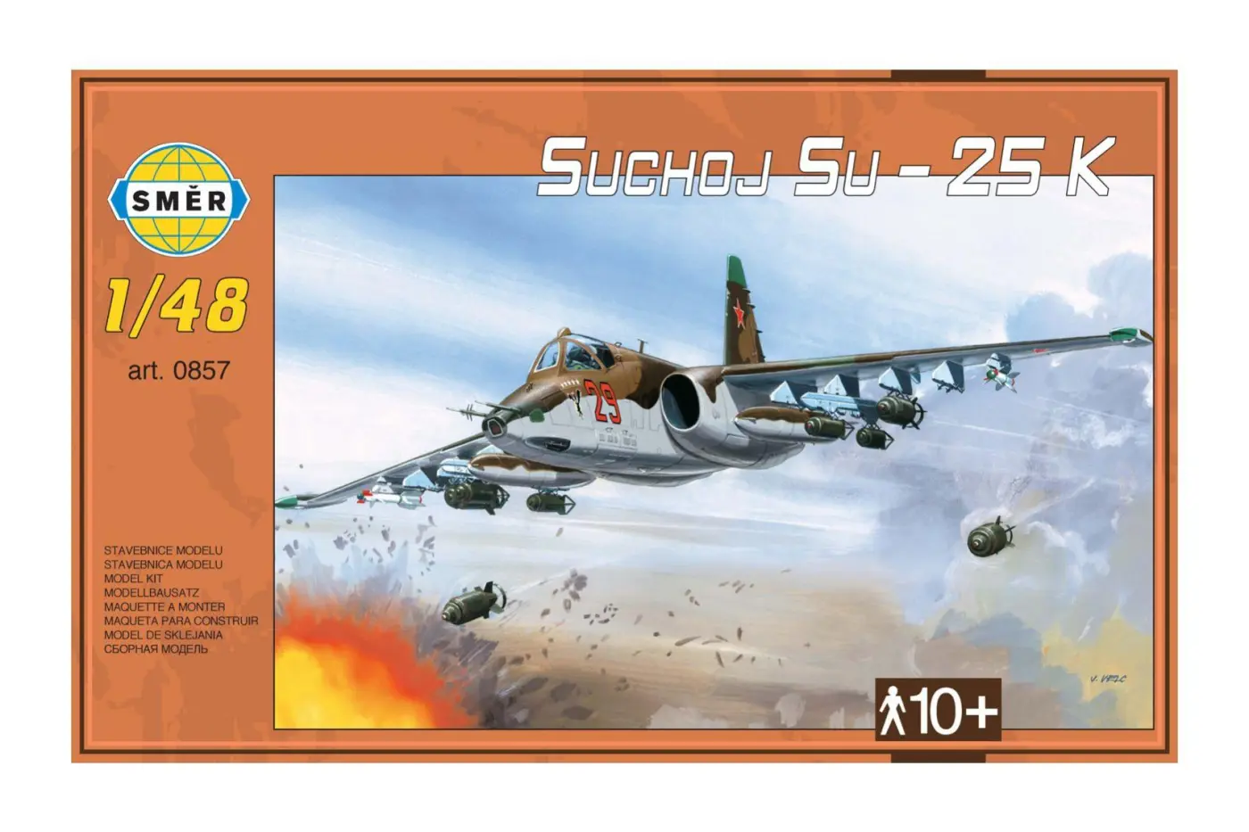 Směr Model Suchoj SU-25 K v krabici 35x22x5cm 1:48
