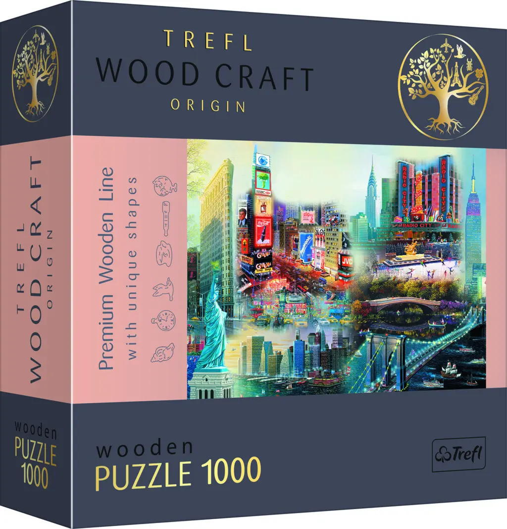 Trefl Wood Craft Origin Puzzle Koláž New York 1000 dílků - Tolo