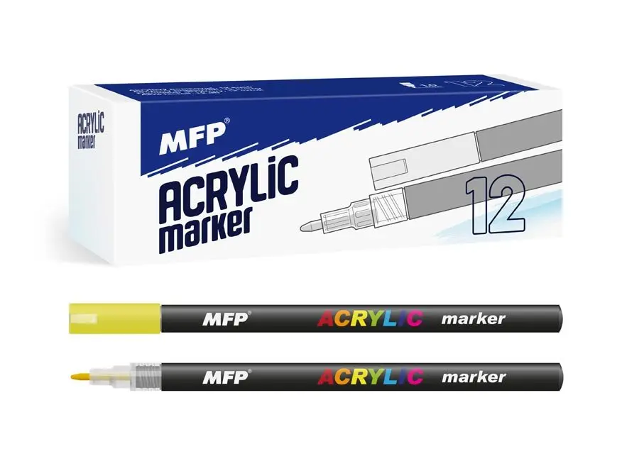 Akrylový popisovač MFP 1mm - žlutý tmavý
