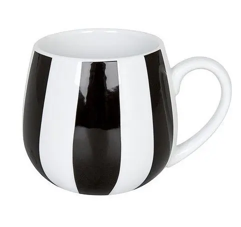 Black and White - Stripes - hrnek buclák