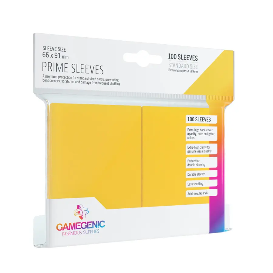 Gamegenic: 66x91mm Prime Sleeves Yellow (100)