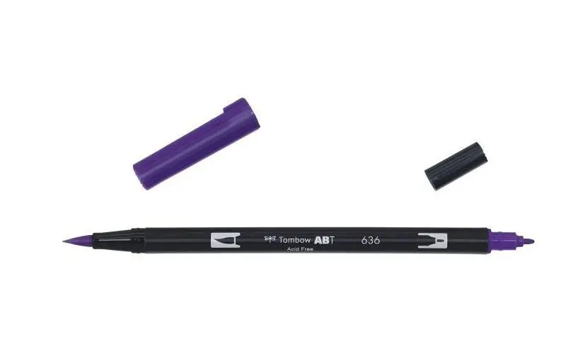Tombow Oboustranný štětcový fix ABT - imperial purple