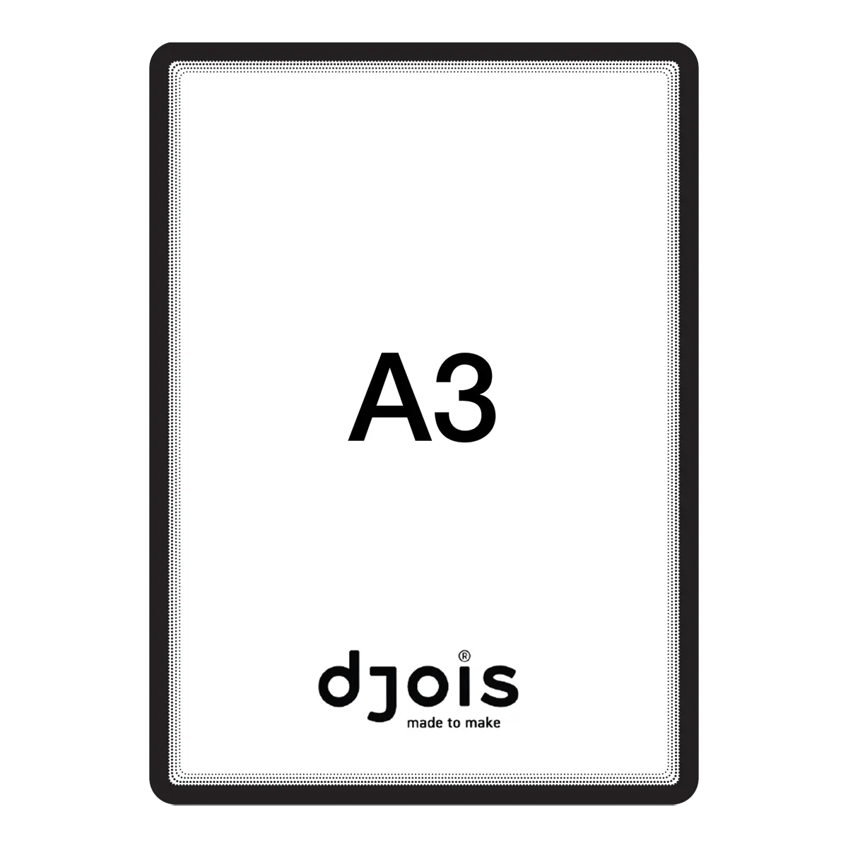 djois samolepicí rámeček - Magneto, A3, černý, 2 ks