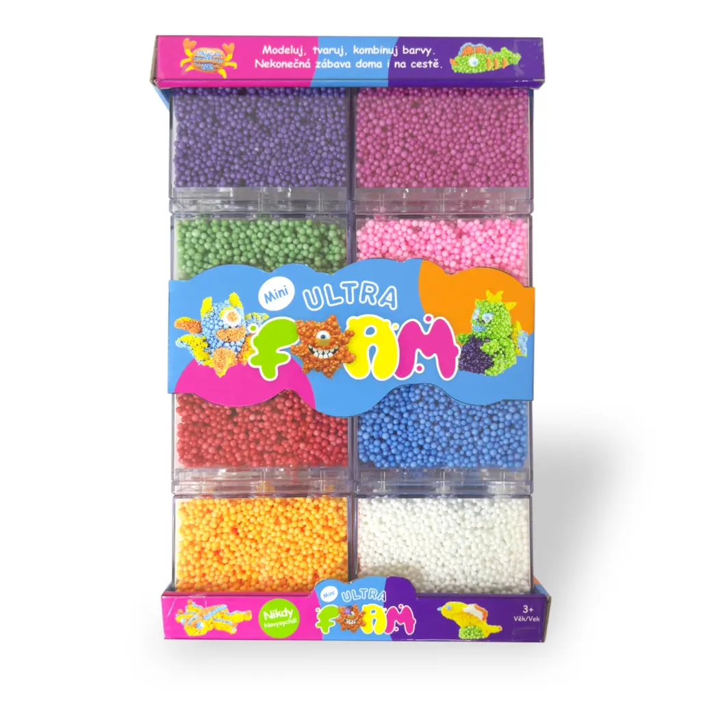 Ultra Foam mini balení 8 ks v 8 barev modelovací hmota