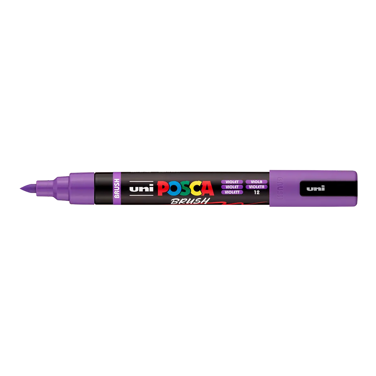 Akrylový popisovač POSCA se štětcovým hrotem PC-5BR, 1 - 4 mm, fialová