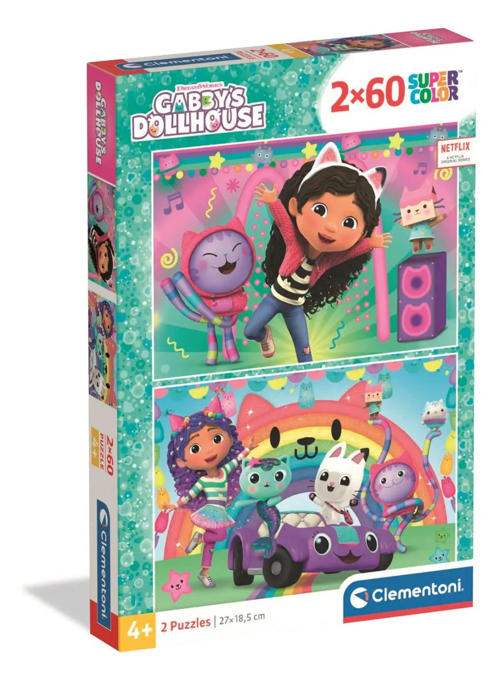 Puzzle Gábinin kouzelný domek 2x60 dílků - Clementoni