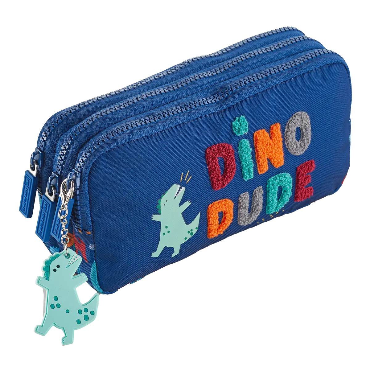 Miquelrius penál Fun Dino, Tripple Holdall, 3 kapsy, rPET, modrý