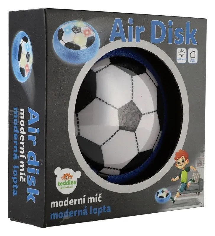 Teddies Air Disk - Fotbalový míč vznášející se - 14 cm - se světlem