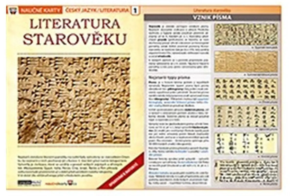 Literatura starověku - Naučné karty - Jana Ligurská