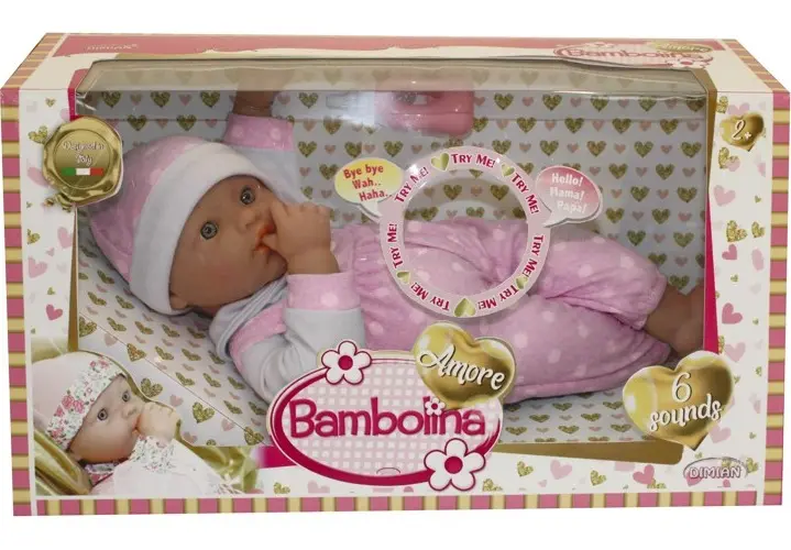 Miminko Bambolina 36 cm se zvuky a doplňky