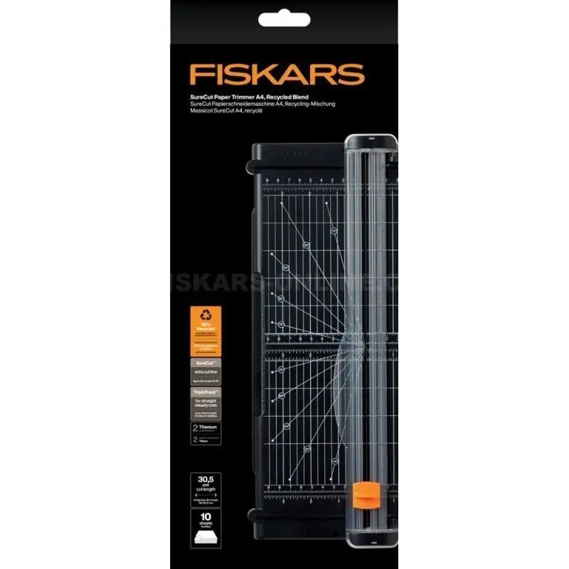Fiskars Řezačka papíru SureCut A4, recyklovaná