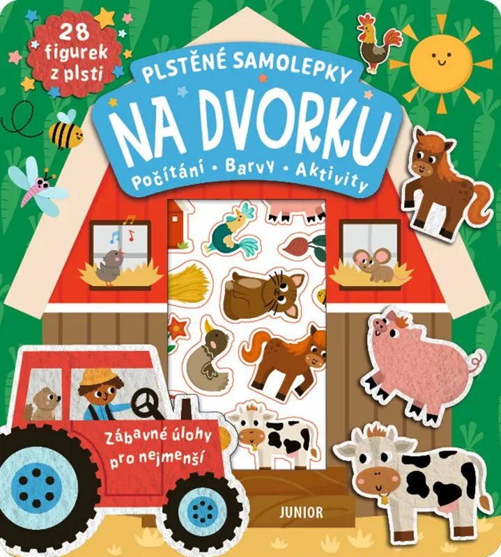Plstěné samolepky Na dvorku + 28 figurek z plsti - kolektiv autorů