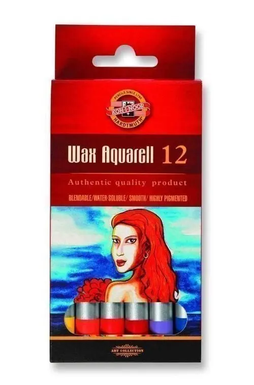 Koh-i-noor pastelky WAX AQUARELL souprava 12 ks