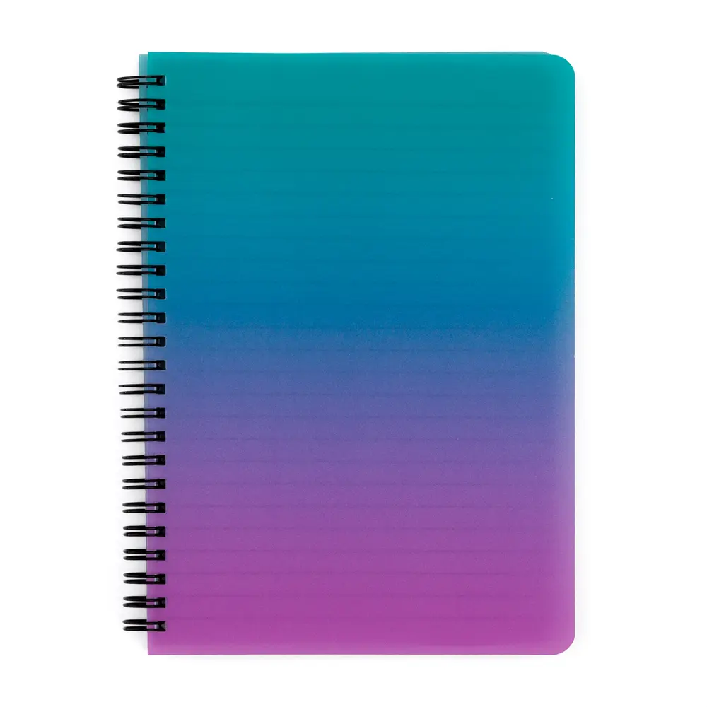 Kroužkový blok A5 PP OMBRE - růžová