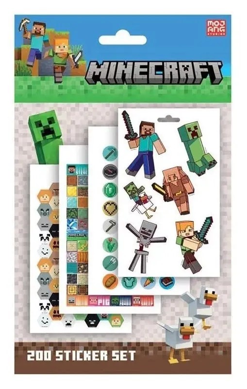 Minecraft set samolepek, 200 ks - Pyramid