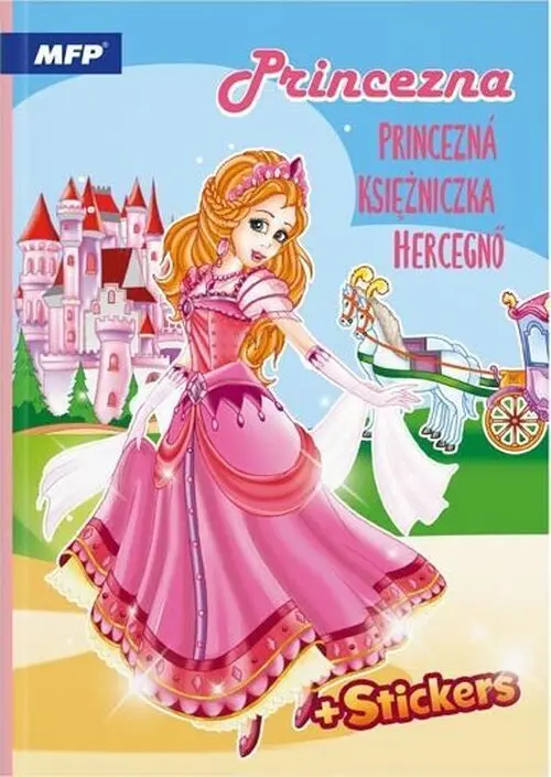 Omalovánky se samolepkami Princezna