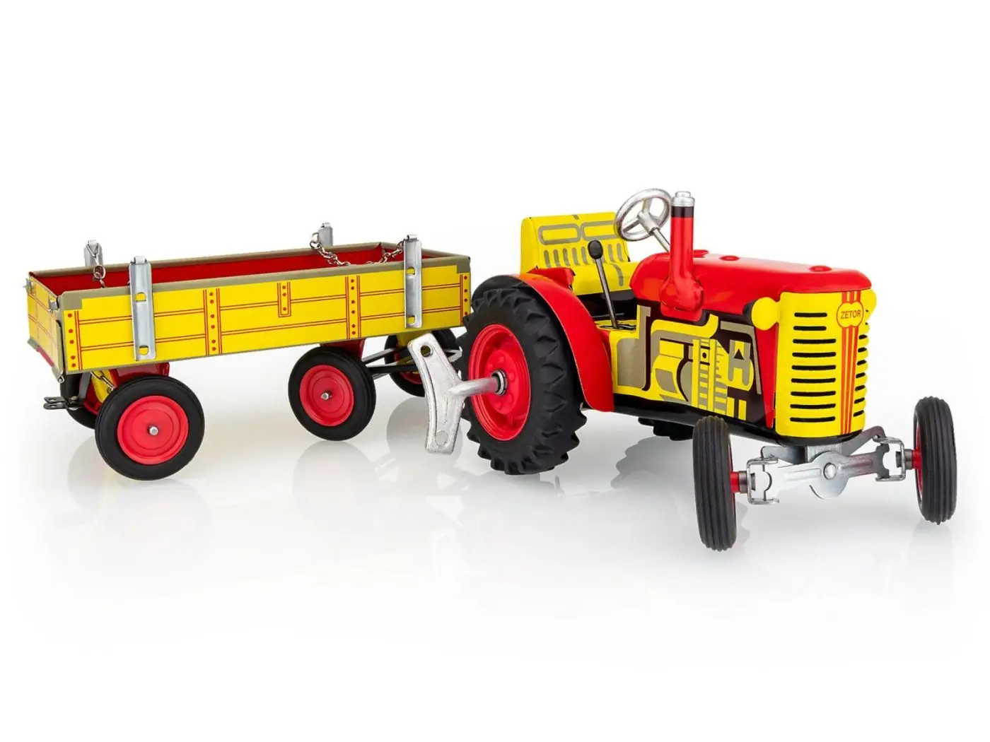 Traktor Zetor s valníkem červený na klíček