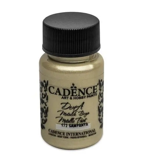 Metalická akrylová barva Cadence Dora Metalic - šampaňská bílá / 50 ml