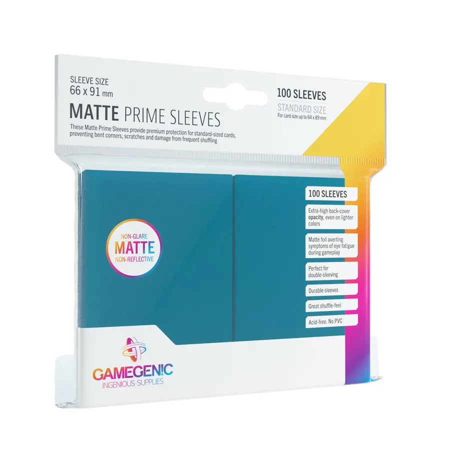 Matné obaly na karty PRIME – modré (100 ks) 66x91 mm