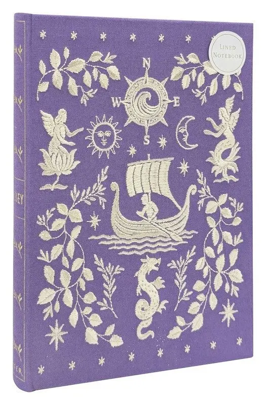 The Reading Room - Odysea -  vyšívaný zápisník s pevnou väzbou