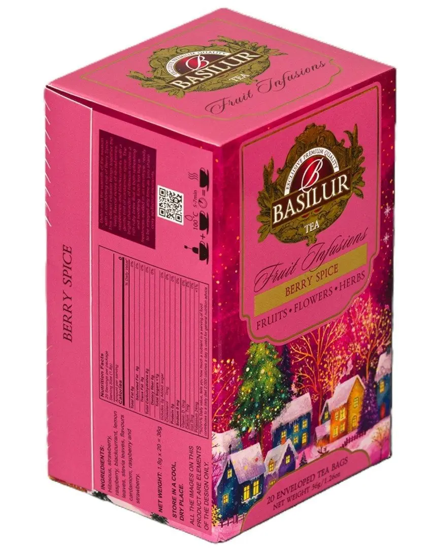 Basilur Christmas Berry Spice - ovocný čaj 20 x 1,8 g