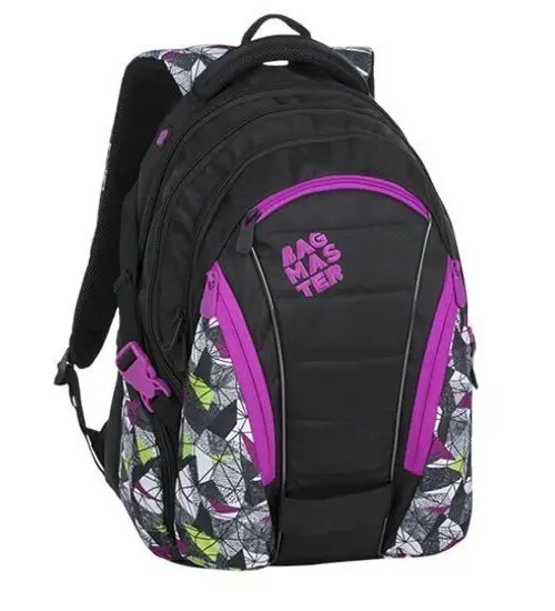 Bagmaster Studentský batoh BAG 9 B PURPLE/GREEN/BLACK