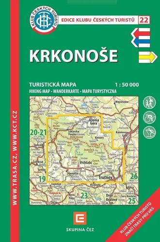 Trasa - KČT Turistická mapa - Krkonoše 12. vydání, 2025
